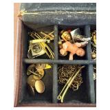 Vintage Dresser Box with Pins and Cufflinks