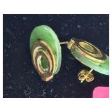 Vintage GF Jade Earrings