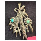Sterling Turquoise Pin