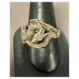 Sterling Dragon Ring