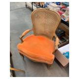 Vintage French Provincial Style Cane Back Chair