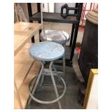 2 Vintage Metal Stools
