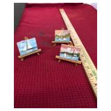 3 Miniature James Ware Original Art Pieces