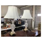 Pair of Crystal Lamps