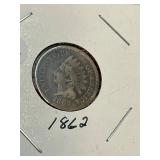 1862 Indian Head Penny