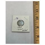 1869 3 Cent Nickel Coin Holed