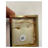 14k Gold Cultured Pearl Earrings