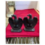 Two Cast Iron Eagle Bookends