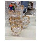 Antique EAPG Gold Rim Set