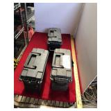 Ammo Boxes with Tools and Attachments