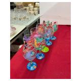 Nautical and Mermaid Painted Wine Glasses