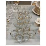 Gold Base Vintage Glasses