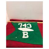 743 B WW2 Army Tank Flag Vintage Military