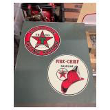 2 Round Texaco Signs