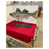 Signed Danny Davis Carved Large Rock Fish