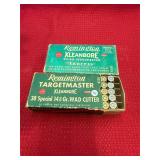 Remington Targetmaster 38 and 30-30 Ammo Boxes