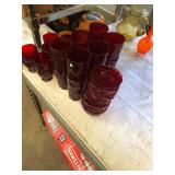 MCM Ruby Red Cups and Bowls