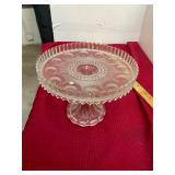Antique Glass Cake Dish