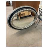 Large Decorative Oval Mirror