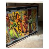 Vintage Framed Needle Point Wall Hanging