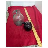 2 Art Glass Pitchers