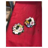 Pair of Flower Candle Holders