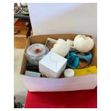 Vintage Candles and Holders Box Lot