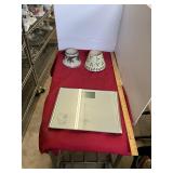 Scale and 2 Yankee Candle Lamp Tops