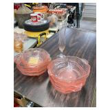 Pink Depression Glass Lot