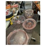 Pink Depression Glass Dishes