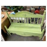 Green Vintage Shabby Chic  Bench