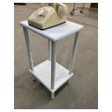 Rotary Phone & White Mini Table