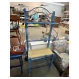 Blue Metal Bakers Rack