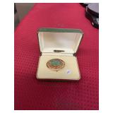 Jade Gold Filled Pin