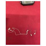 Sterling CZ Necklace & Similar Earrings