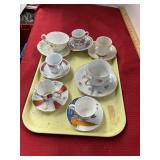 Cup and Saucers Tray Lot