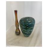 Two Piece Art Glass Lot