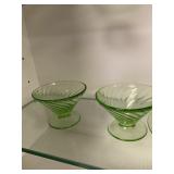 Green Depression Uranium Glass Lot