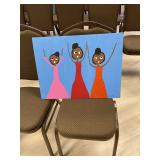 Large Mary Onley MAMA Girl Folk Art Piece