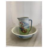 Antique English Bowl and Pitcher