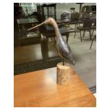 Carved Shore Bird Piece