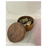 Antique Bentwood Box with Cans & Advertising Lots