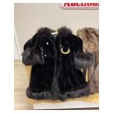 Vintage Fur Accents Coat with Belt