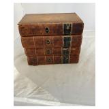 Four Antique Leather Tatler Books Circa 1789