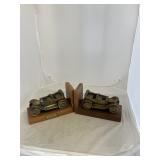 Two Brass Car Bookends
