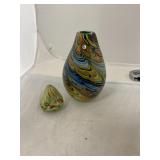 2 Art Glass Vases