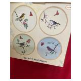 Set of 4 Bird Plates