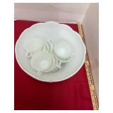 Milk Glass Punch Set