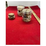 3 Jars of Vintage Buttons