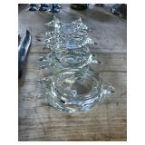 Set of 8 Vintage Glassbake Crab Dishes